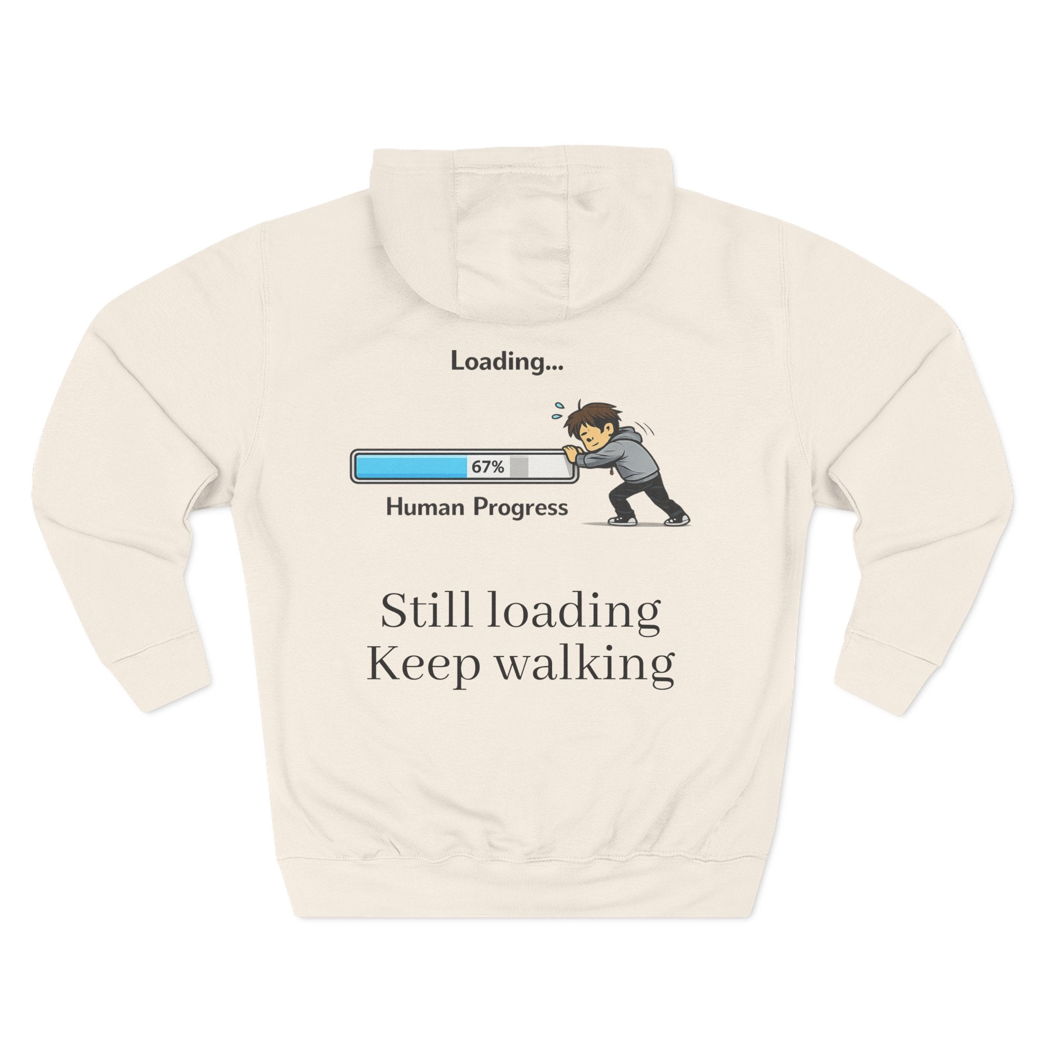 Loading Human Progress Hoodie — Motivational Progress Bar Pullover