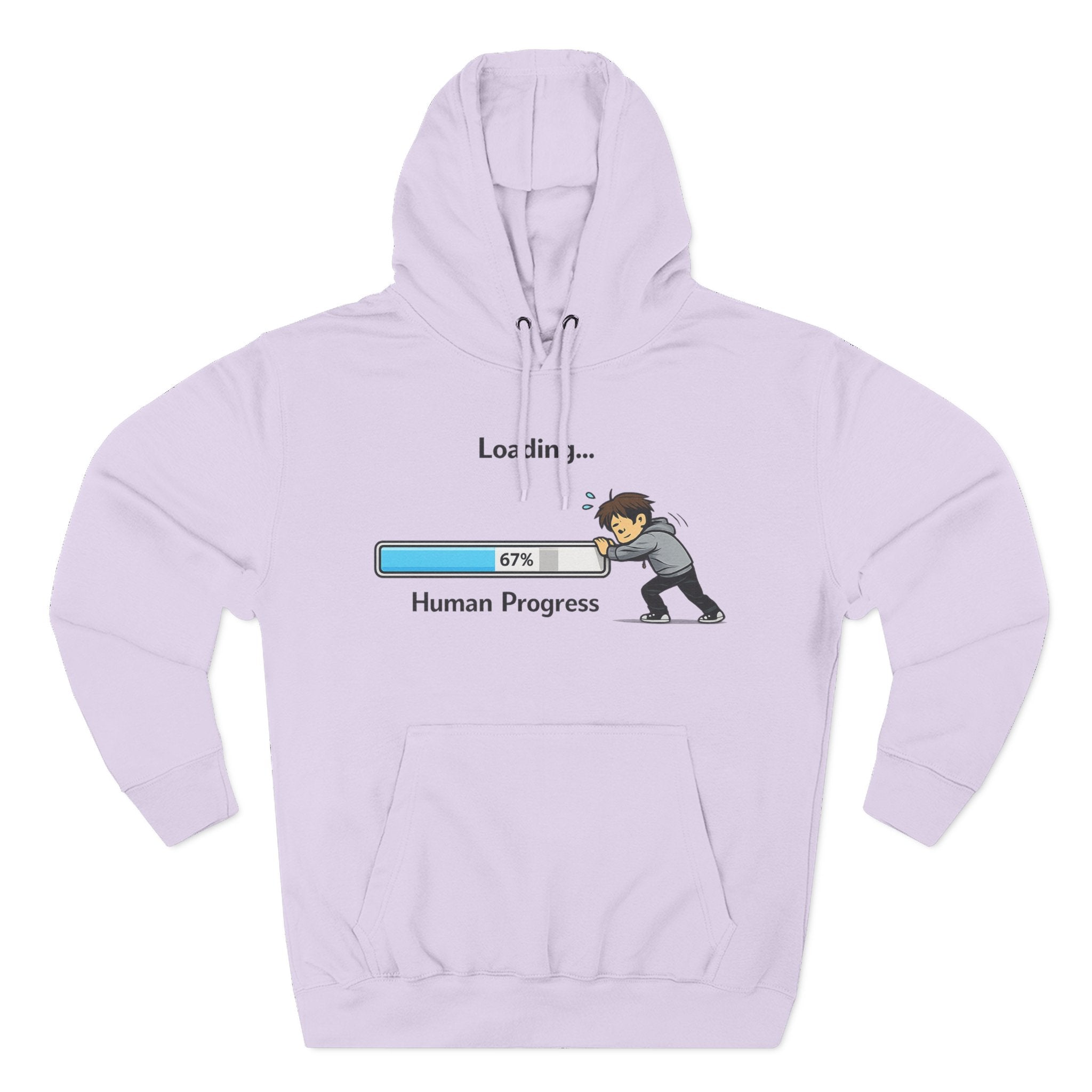 Loading Human Progress Hoodie — Motivational Progress Bar Pullover