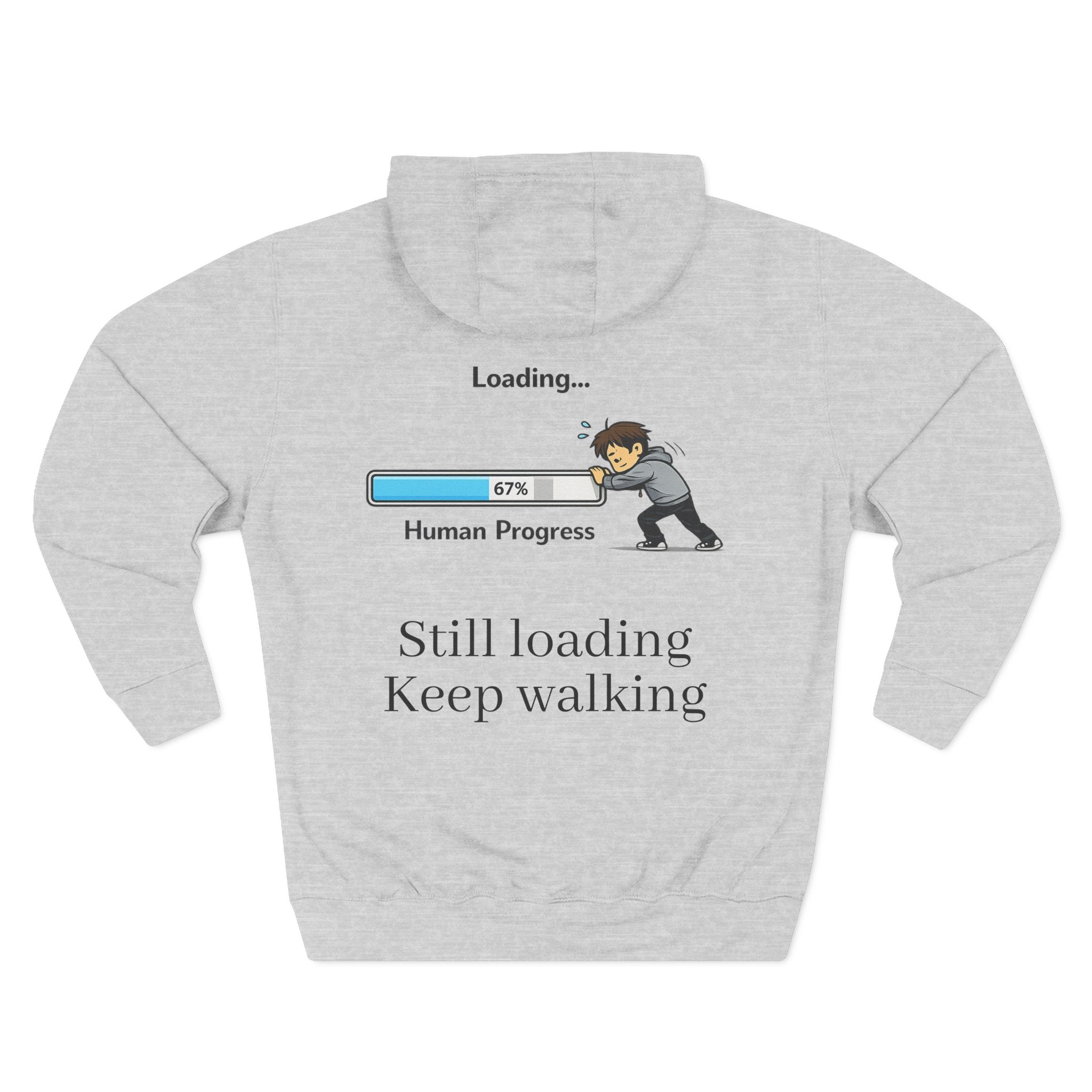 Loading Human Progress Hoodie — Motivational Progress Bar Pullover