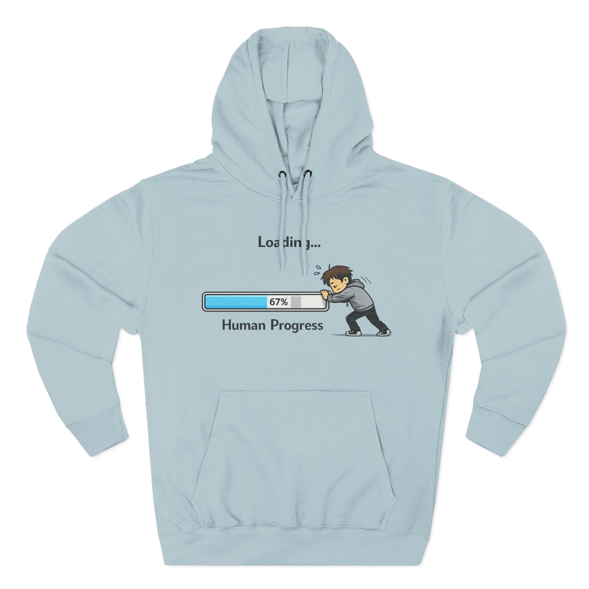 Loading Human Progress Hoodie — Motivational Progress Bar Pullover