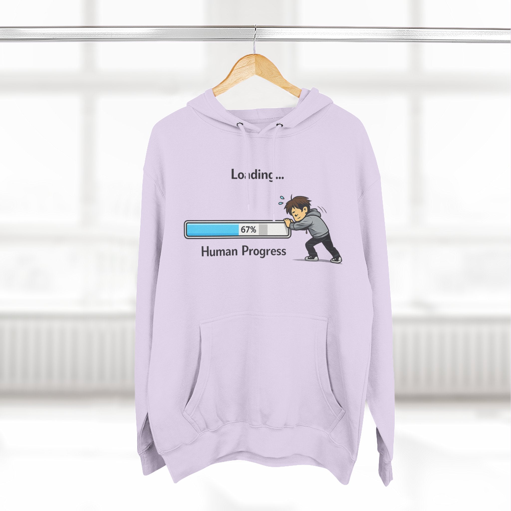Loading Human Progress Hoodie — Motivational Progress Bar Pullover
