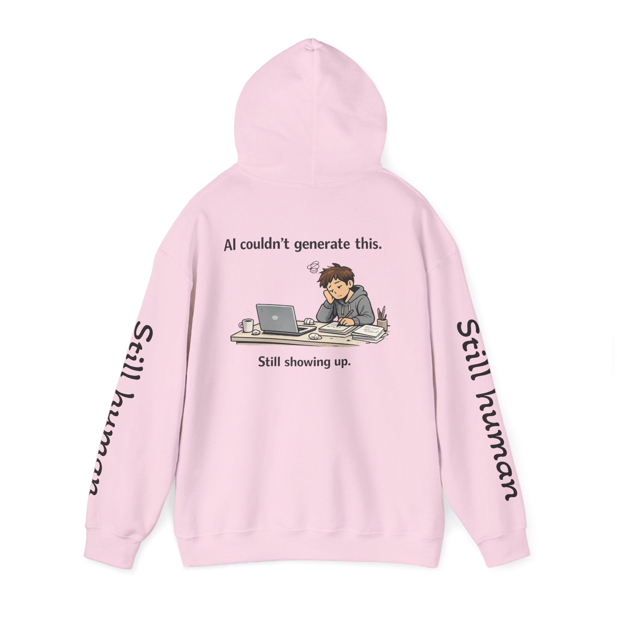 Human Progress Hoodie — "Loading..." Still Human Graphic Sweatshirt