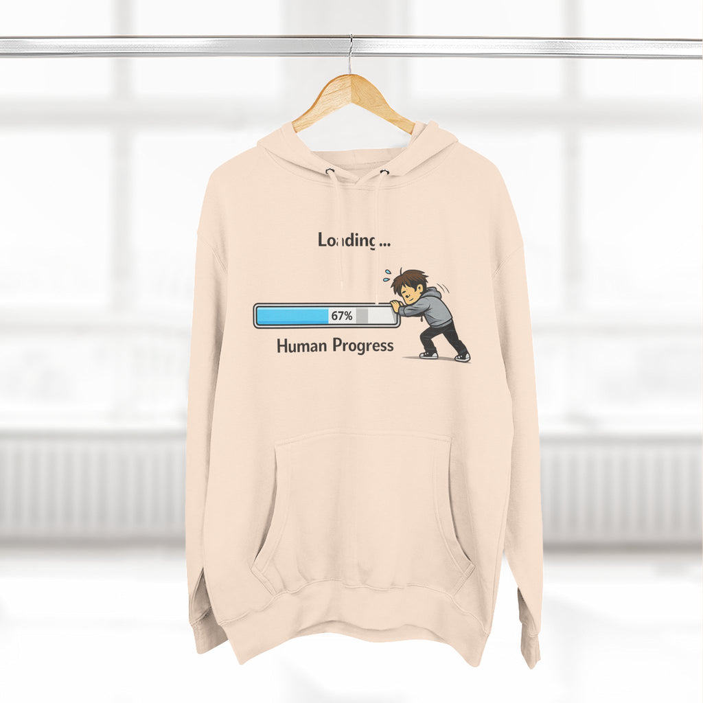 Loading Human Progress Hoodie — Motivational Progress Bar Pullover