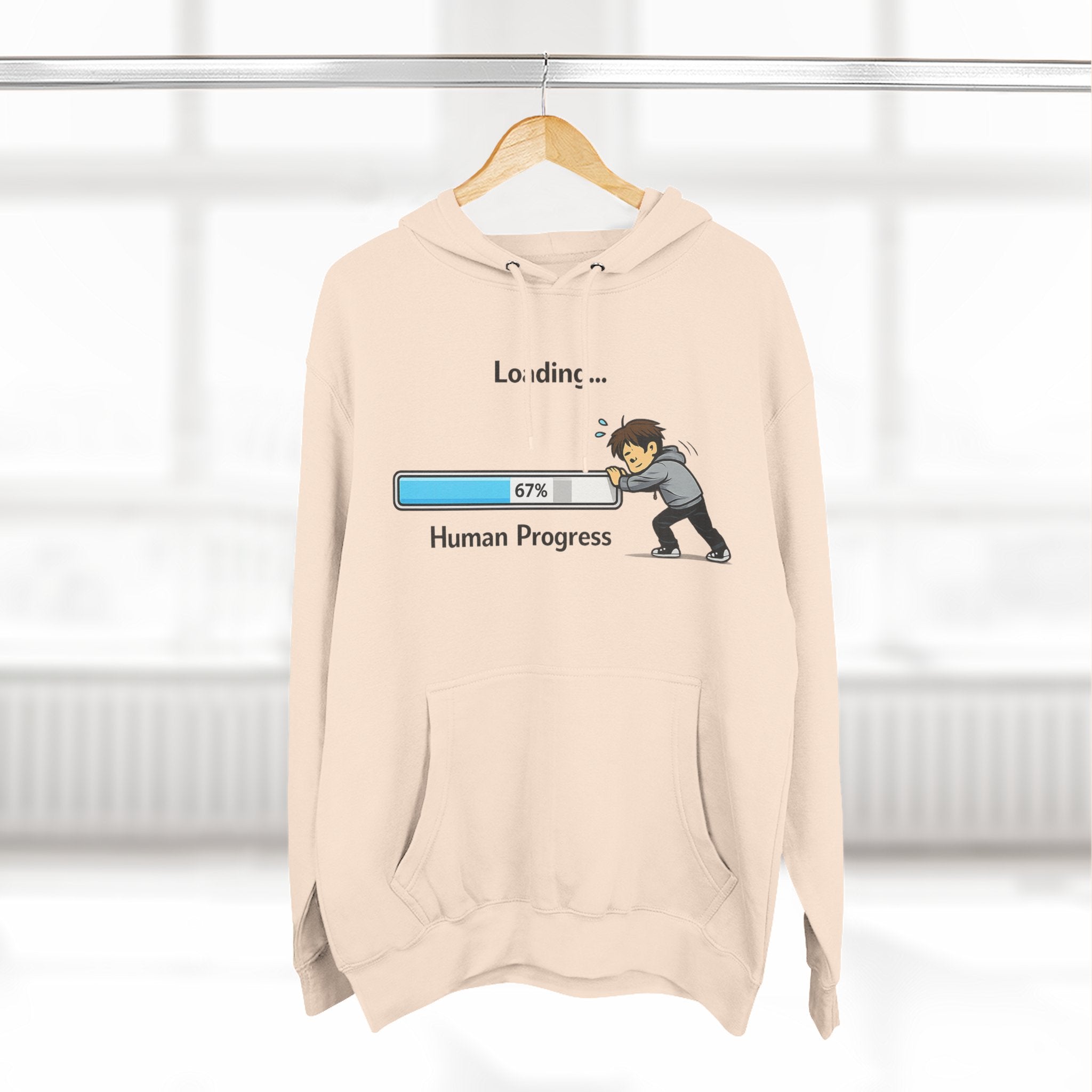 Loading Human Progress Hoodie — Motivational Progress Bar Pullover