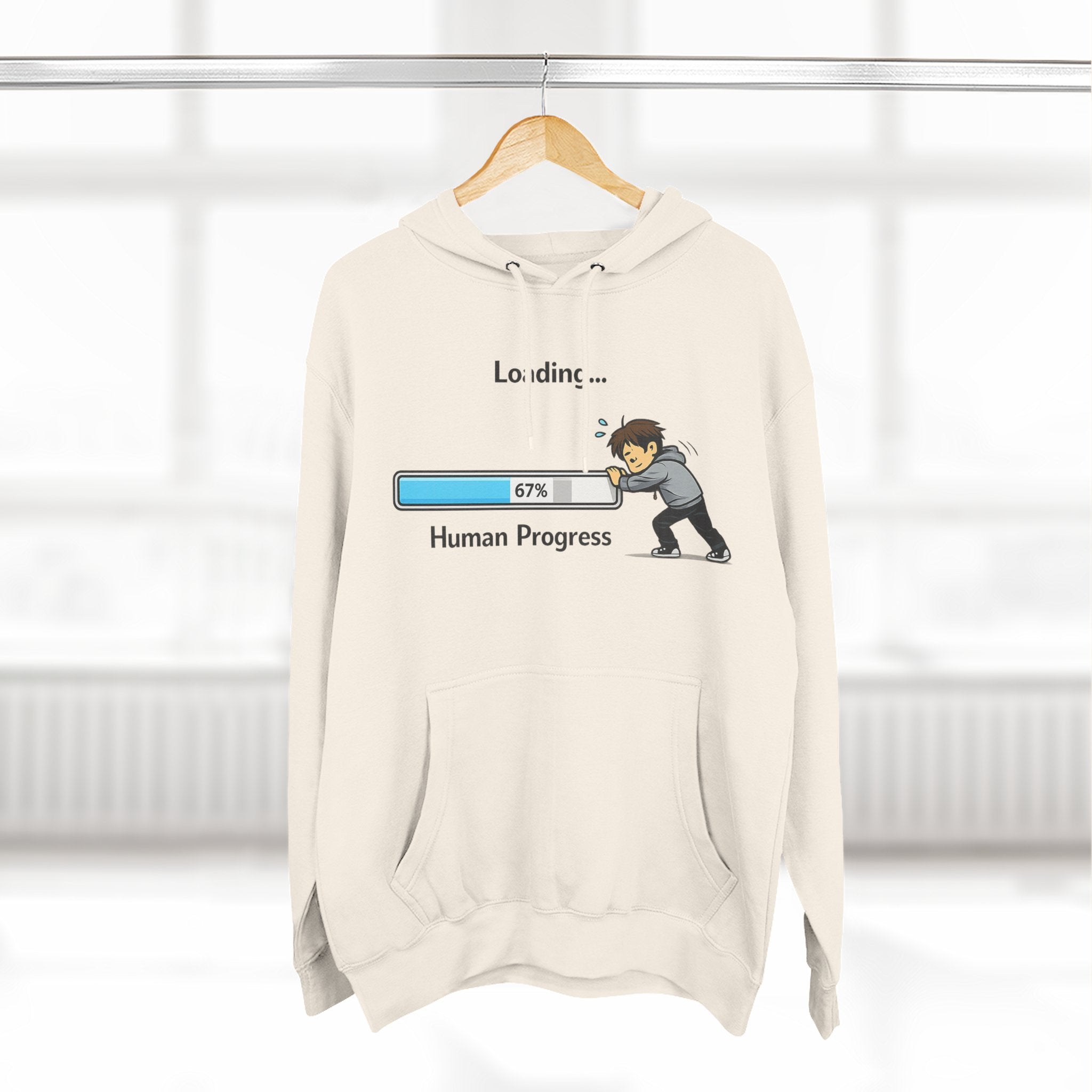 Loading Human Progress Hoodie — Motivational Progress Bar Pullover