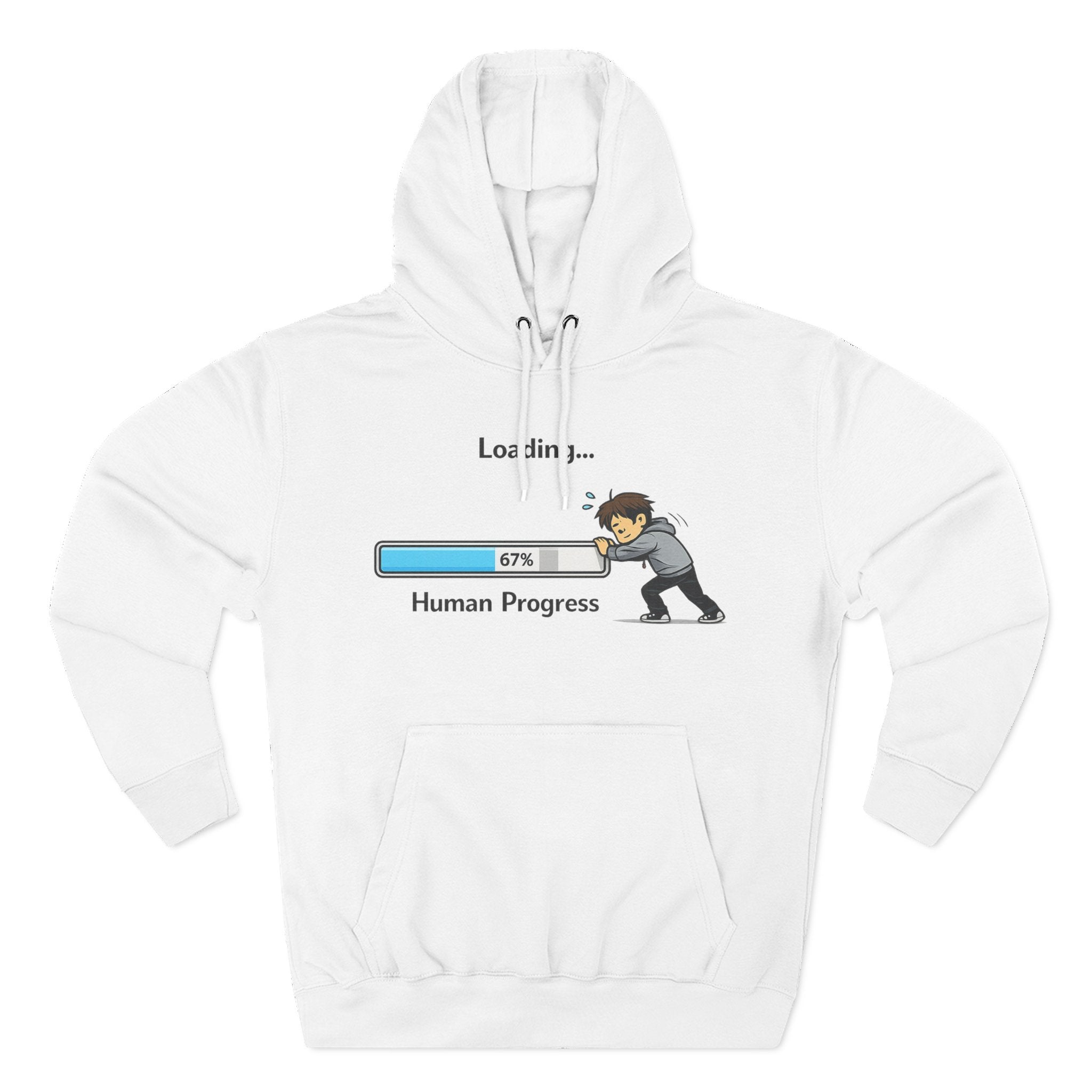 Loading Human Progress Hoodie — Motivational Progress Bar Pullover