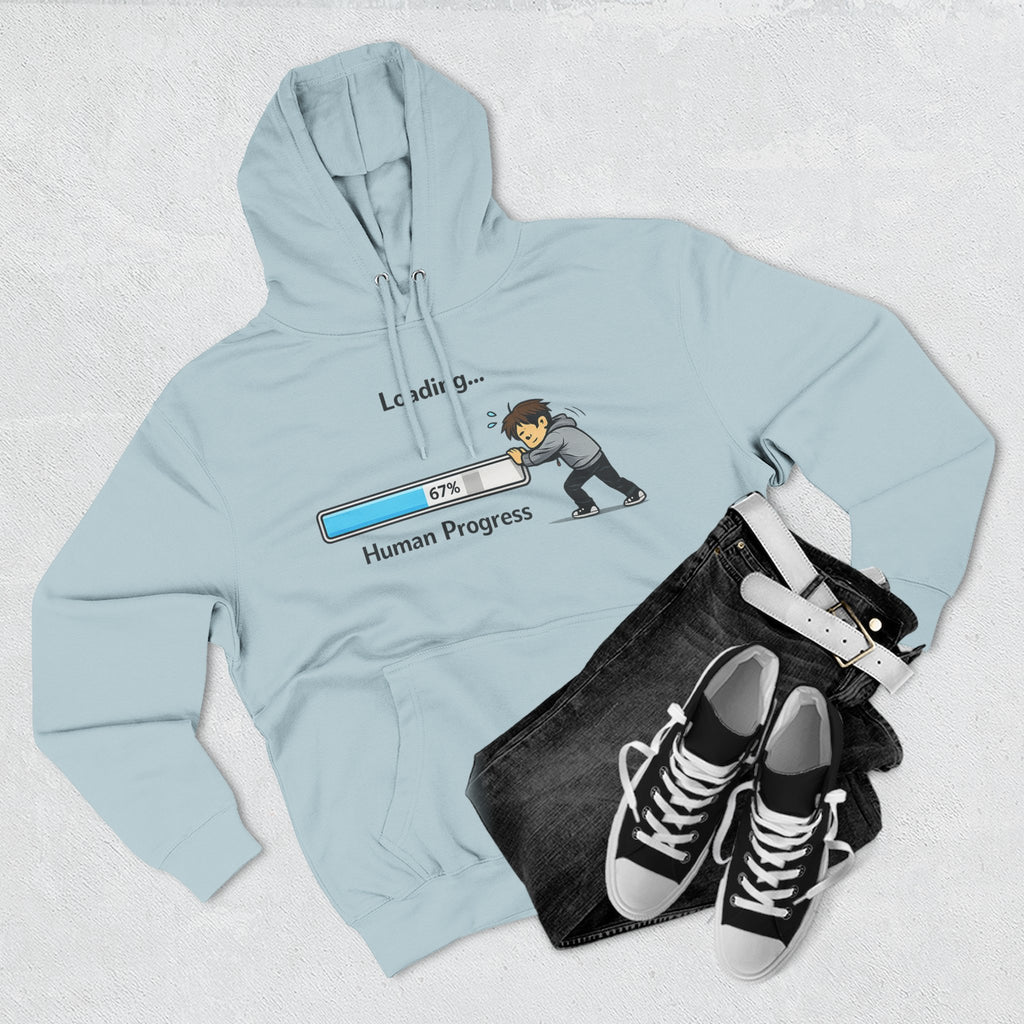 Loading Human Progress Hoodie — Motivational Progress Bar Pullover