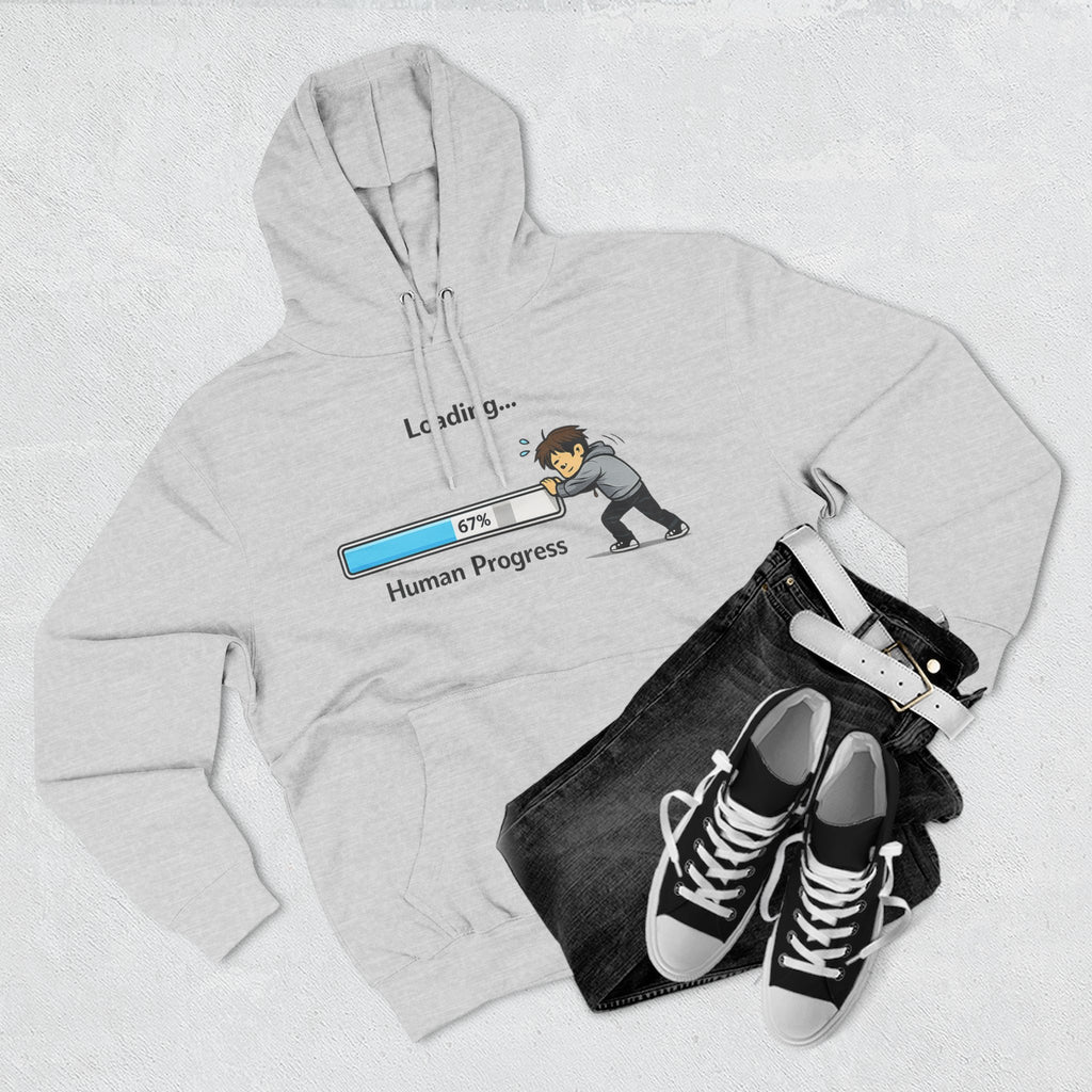 Loading Human Progress Hoodie — Motivational Progress Bar Pullover