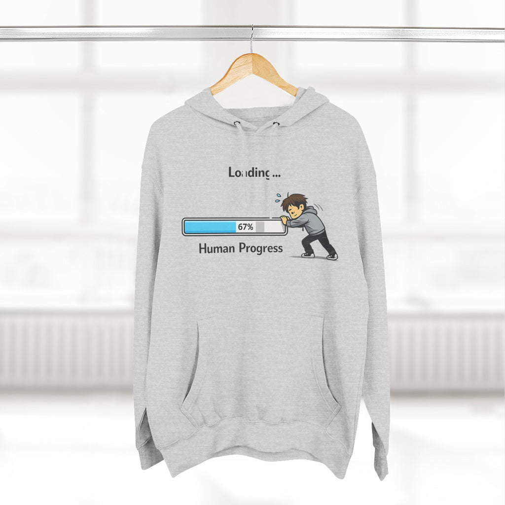 Loading Human Progress Hoodie — Motivational Progress Bar Pullover