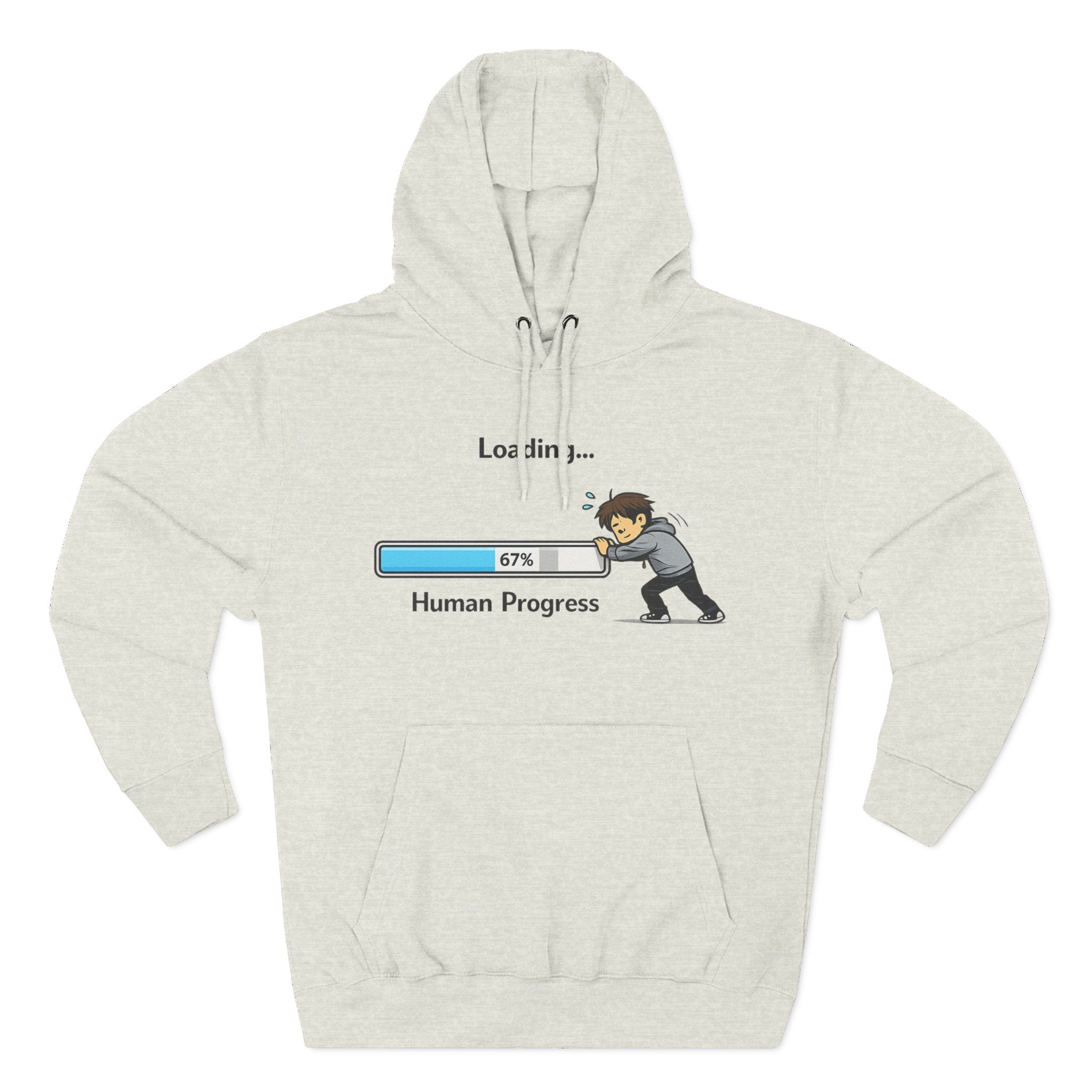 Loading Human Progress Hoodie — Motivational Progress Bar Pullover