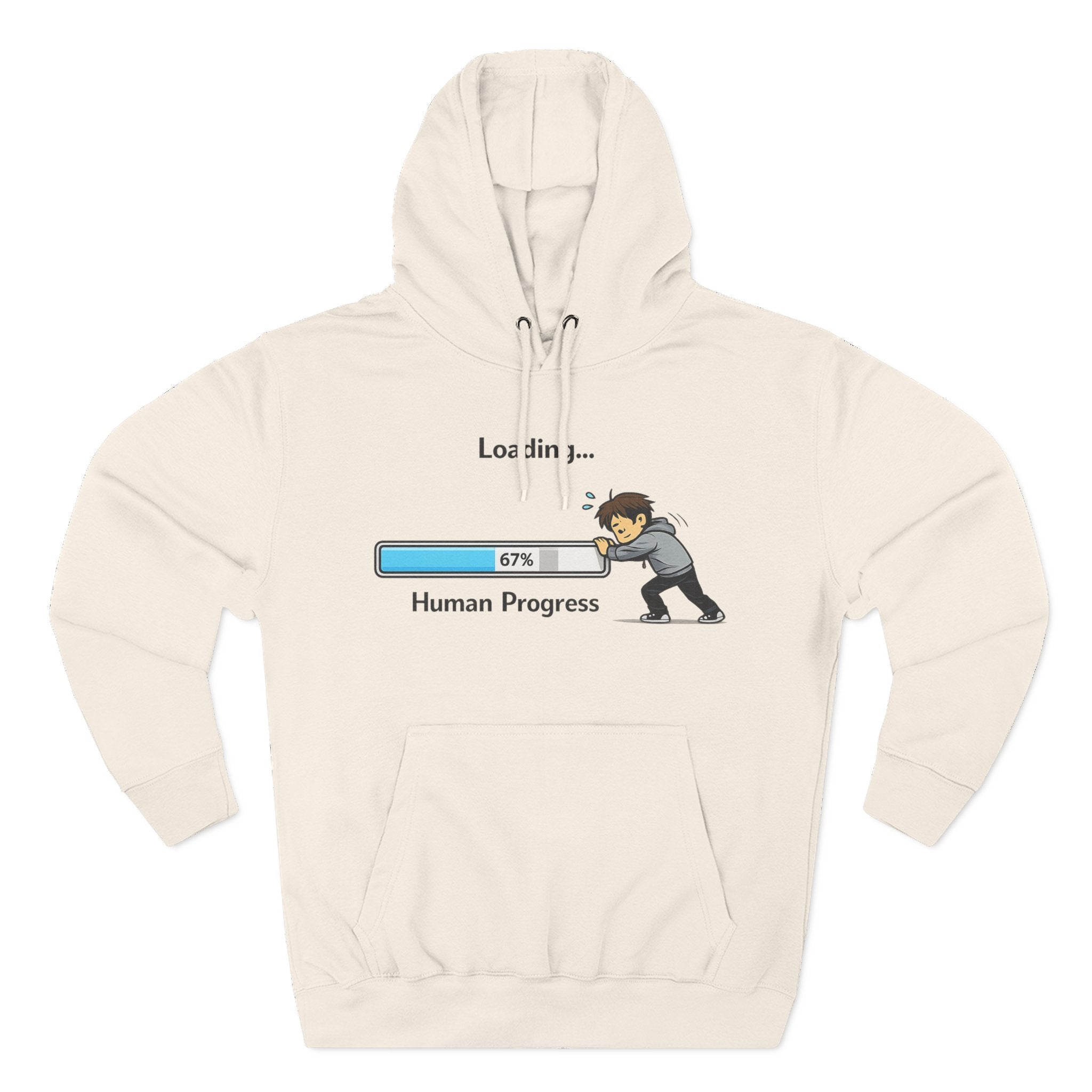 Loading Human Progress Hoodie — Motivational Progress Bar Pullover