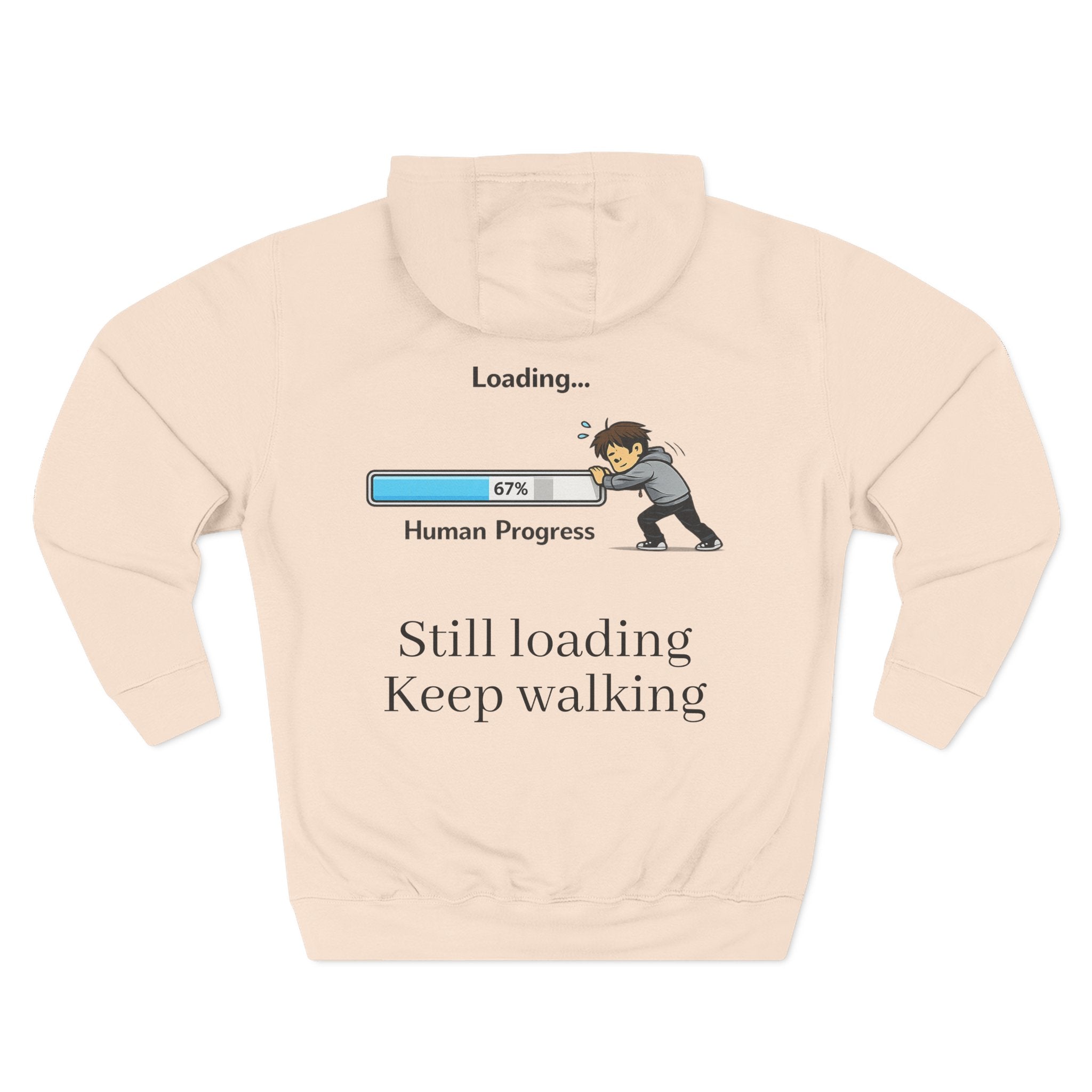 Loading Human Progress Hoodie — Motivational Progress Bar Pullover