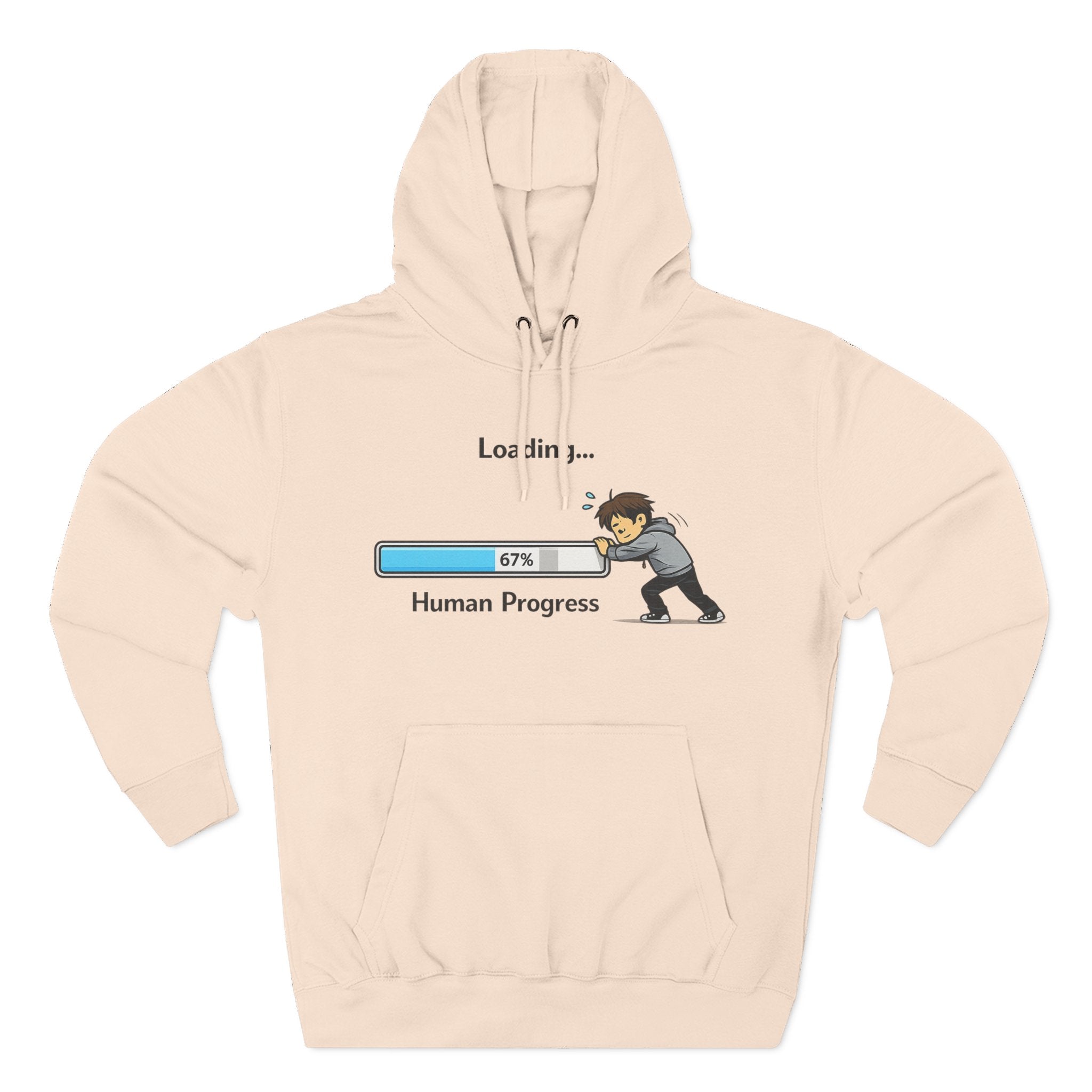 Loading Human Progress Hoodie — Motivational Progress Bar Pullover